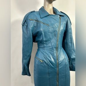 North Beach Michael Hoban leather Dress vintage